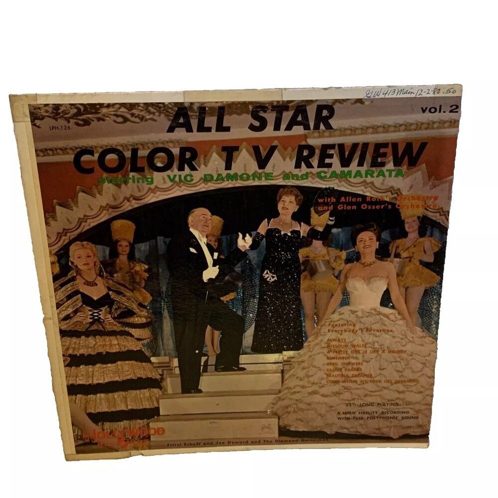 All Star Color TV Review Vol. 2 (Vinyl, 1958) Hollywood LPH-126 VG+ LP Record